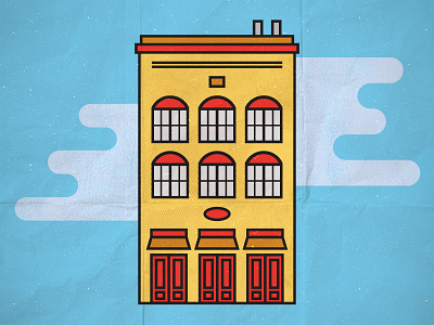 Old Hotel building illustration micahburger texture vector