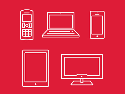 Digital device icons icon illustration micahburger