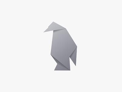 Penguin design illustration origami penguin vector