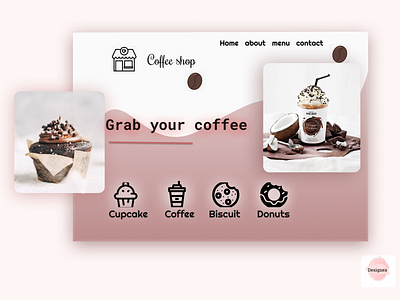 Coffe shop app art design illustration illustrator minimal ui ux web website