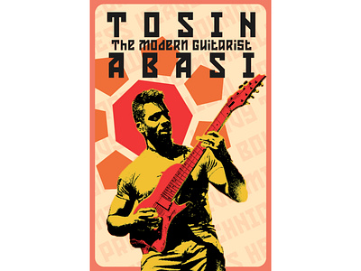 The Modern Guitarist Poster abasi adobe photoshop elements graphic design guitarist modern photoshop poster propaganda russian tosin type typography