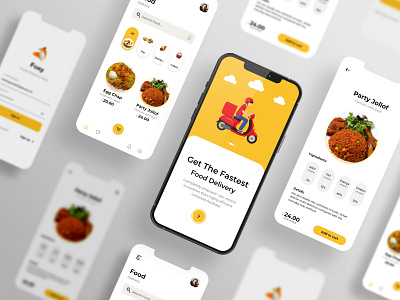 Food App UI app clean design ui ux web