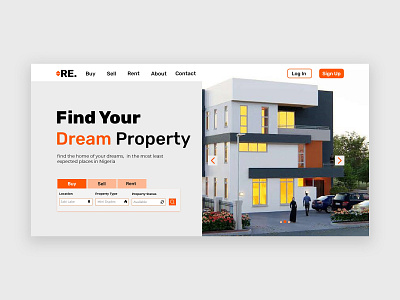 Real Estate Web UI app design landing page real estate real estate web ui ui ux web website