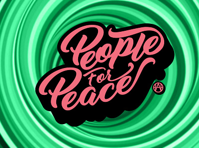 People For Peace design digital art imagine peace pink typeface typogaphy typography