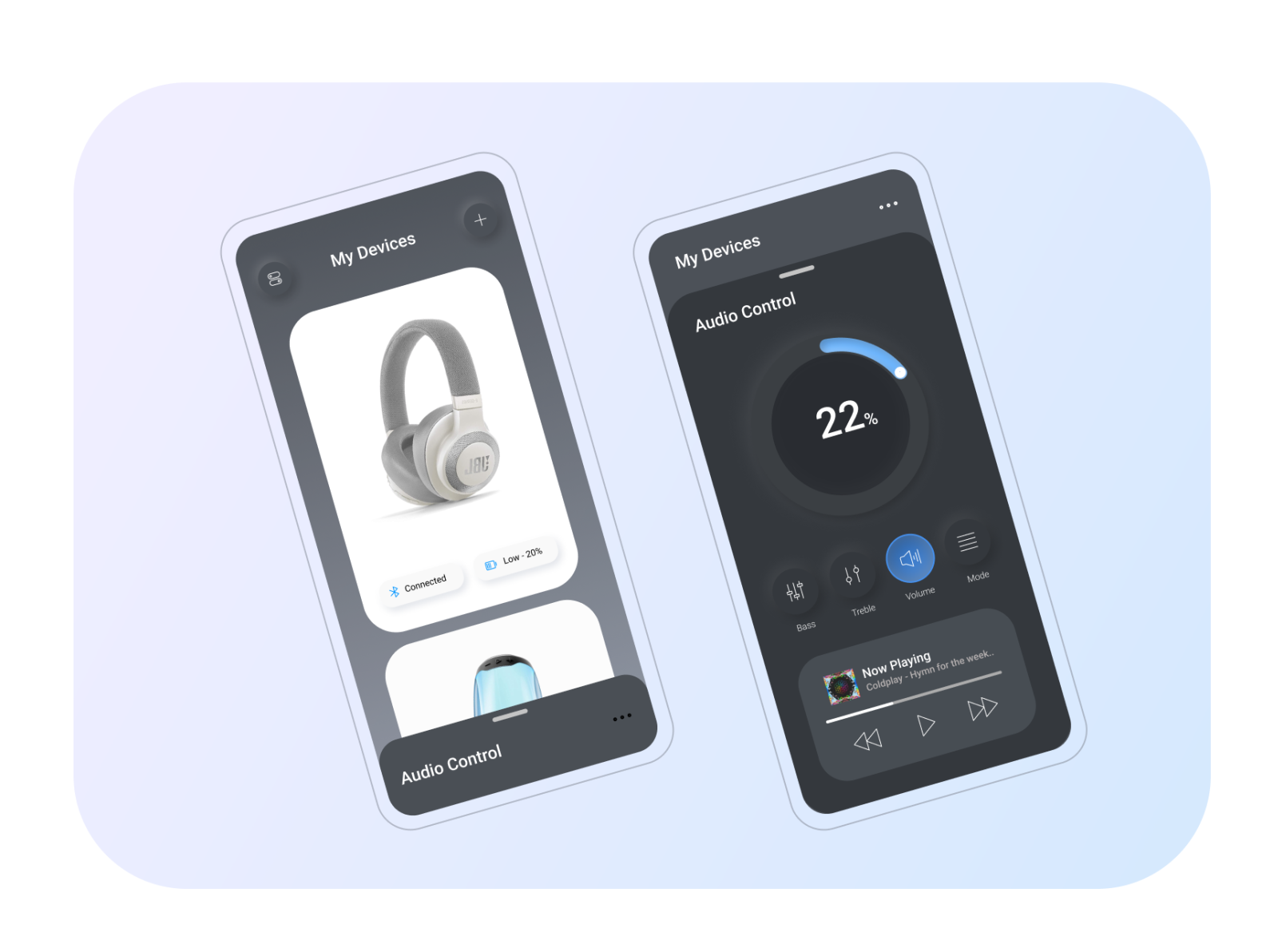 Sound/audio control app bluetooth devices by Srishti Sahu on Dribbble