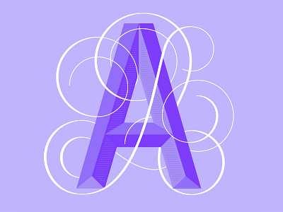 Letter A Dropcap ☝️ badge custom design dropcap font graphic design hand drown illustration illustrator letter lettering logo purple type typography
