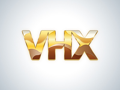 VHX Gold gold illustration logo vhx