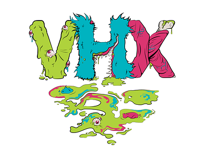 VHX Summer Shirt 80s illustration jim phillips logo retro shirt skate vhx vomit