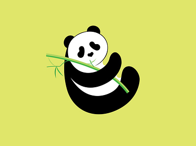 Day 3/50. Panda Logo bamboo bear blackandwhite dailylogochallenge design endangered green illustration logo panda shapes vector