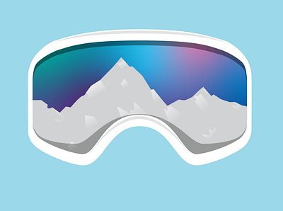 Day 8/50. Ski Mountain Logo blue dailylogochallenge design illustration logo mountain shapes ski vector