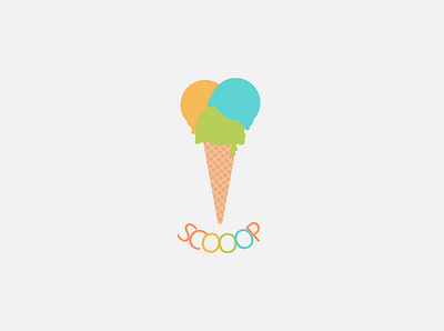 Day 26. Ice Cream Company dailylogochallenge design illustration logo scoops shapes vector