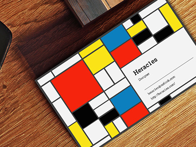 Mondrian Business Card mondrian painting