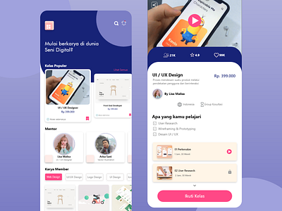 Mobile App Seni Digital code design learning learning app mobile mobile app mobile apps mobile ui multimedia ui ui ux ui design ui designer uidesign ux