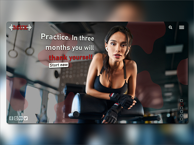 Gym home-page adobe xd gym homepage mockup photoshop sport ui web design