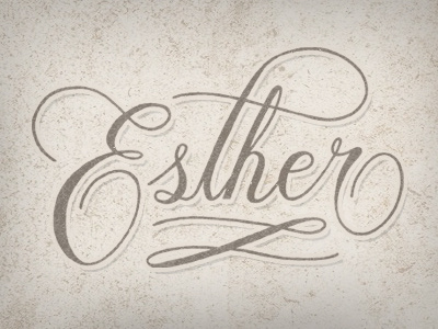 Esther cursive esther font hand lettering illustration old script swash type typography vintage