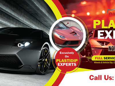 Plastidip Experts Banner branding design illustration