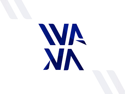 IVANA affinity designer blue bluelogo coollogo lettermark logoblue logodesign monogram logo