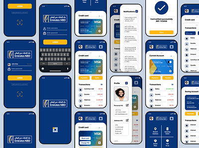 Emirates NBD redesign bank app product design redesign typography ui ux