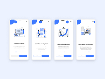 Online Course onboarding Screen - Mobile App design mobile app onboard screen onboarding ui ui design