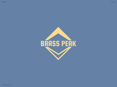 Ski Mountain Logo - Brass Peak