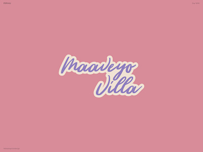 Hand Lettering Logo - Maaveyo Villa branding dailylogochallenge design logo