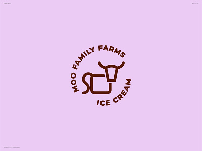 Ice Cream Company Logo - Moo Family Farms Ice Cream branding dailylogochallenge design logo