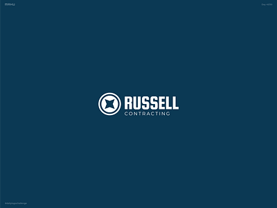 Construction Company Logo - Russell Contracting branding dailylogochallenge design logo