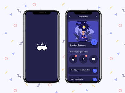WeSleepy app application design figma meditation meditation app sleep ui user interface