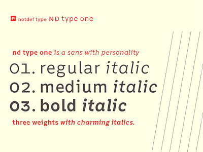 nd type one italic sans sanserif type design typeface typography