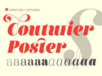 Couturier Poster design font font design font family high contrast italics swash swashes type design typeface typography