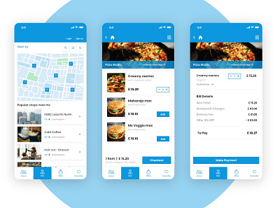 Food Ordering App app design flat food ordering app icon illustrator logo ui ux