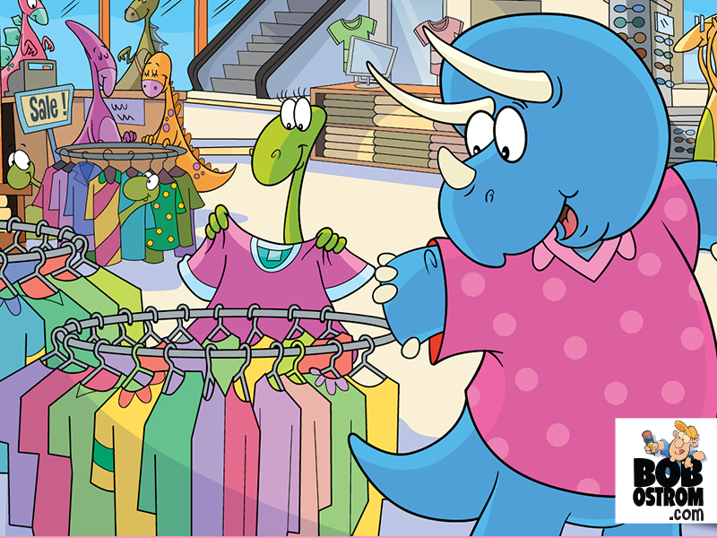 shopping dinosaur