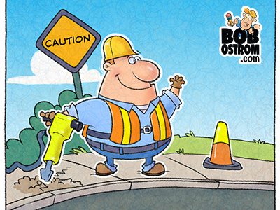 Construction Cartoon cartoon childrens book illustration ostrom picture book