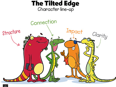 The Tilted Edge bob ostrom studio branding cartoon character design character development illustration