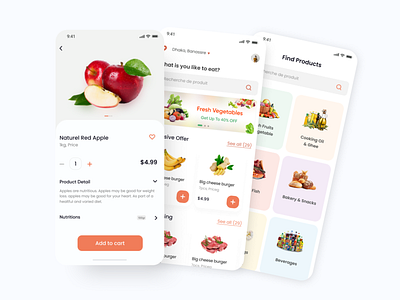 Food delivery App app food graphic design illustration ui ux