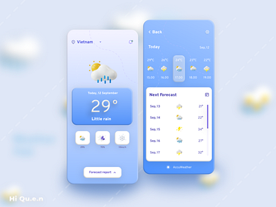 Forecast weather app app design graphic design illustration ui ux