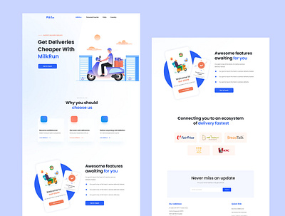 Delivery Landing page delivery design illustration u ui