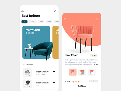 Furniture App design graphic design illustration ui ux