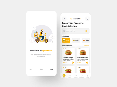 Delivery App app design graphic design illustration ui ux website