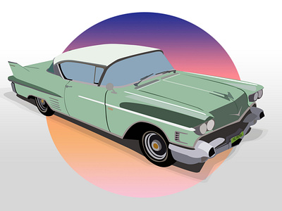 Cadillac adobe illustrator adobe photoshop artwork cadillac colors design illustration inspiration logo sunset vector