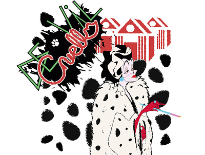 Devil Cruella adobe illustrator artwork colors creativity design graphic design ill illustration inspiration