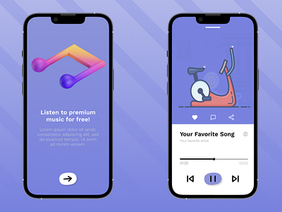 UI idea for musical mobile application