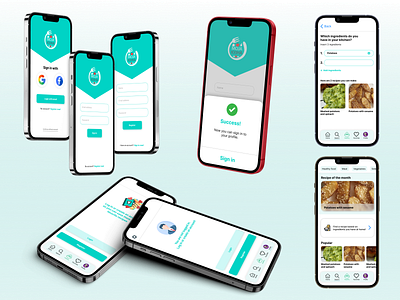 UI/UX for MyKitchen app for searching recipes adobe xd app branding design designer figma food food app graphic design illustration kitchen logo mykitchen typography ui ui design ui ux ui ux design user experience user interface