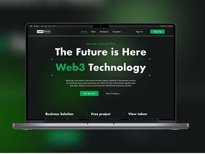 Web3 Crypto Concept UI Landing Page Design