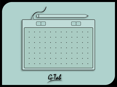 G-Tab branding design graphic designer graphic tablet illustration illustrator logo minimal sakib sakibul haque typography vector wacom
