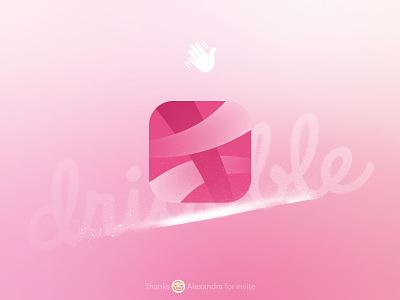 Hello, Dribbble! hello hellodribbble invite logo