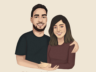 Couple commission birthday gift commission couple illustration