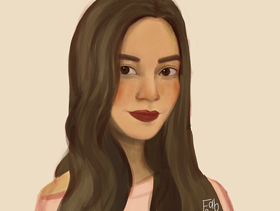 Portrait commission commission girl illustration portrait