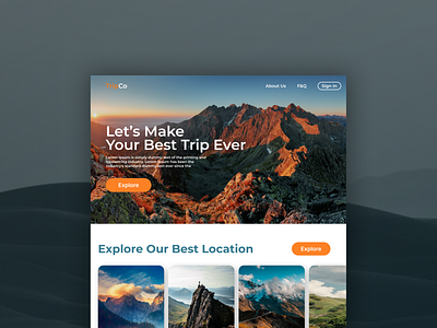 TripCo Travelling Website Landing Page (UI) branding design ui vector website