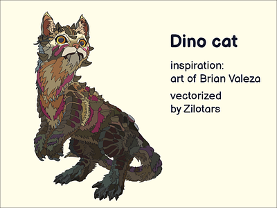 Vector dino cat